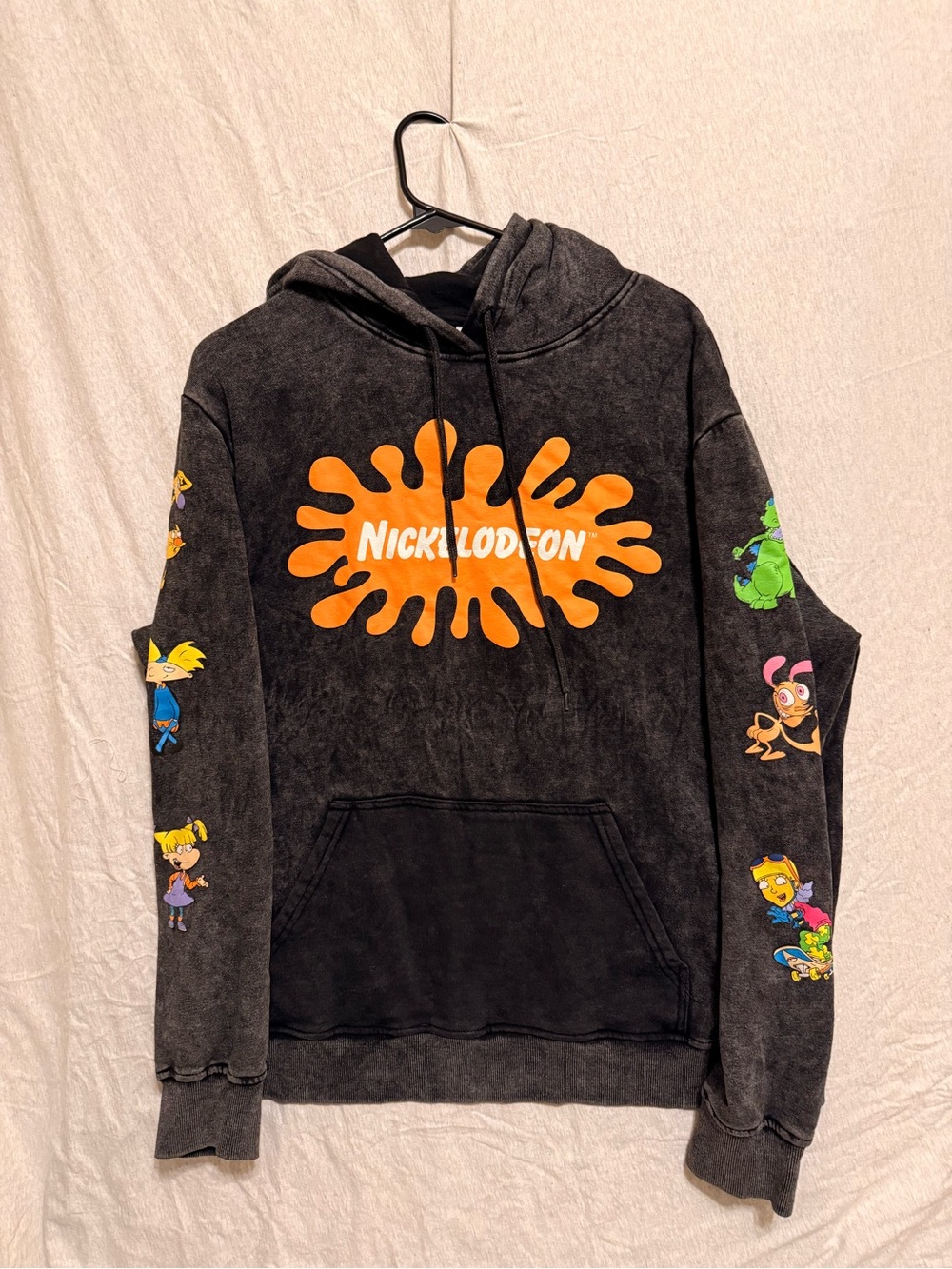 Nickelodeon Black Graphic Hoodie with Logo